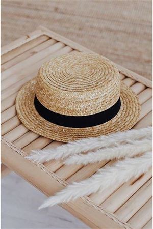 Neşeli butik kadın bej hasır şapka NBMHT05
