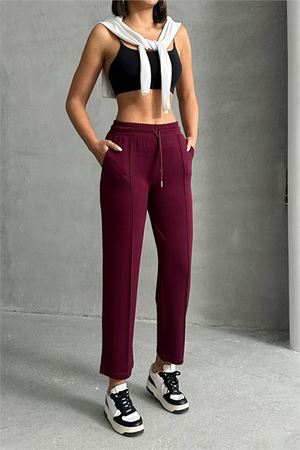 Neşeli butik kadın likralı modal kumaş çımalı binici pantolon NBG064