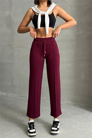 Neşeli butik kadın likralı modal kumaş çımalı binici pantolon NBG064