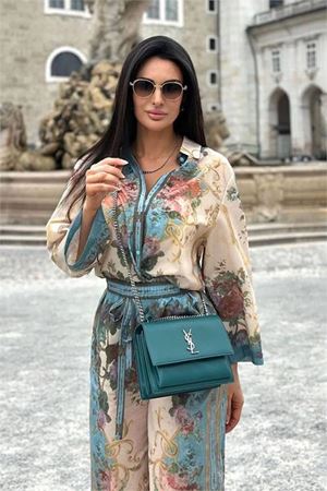Neşeli butik kadın Keten gömlek pantolon ikili takım NBEMP2504