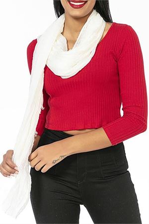 Neşeli butik kadın ekru müslin kumaş şal pareo NBMHT02