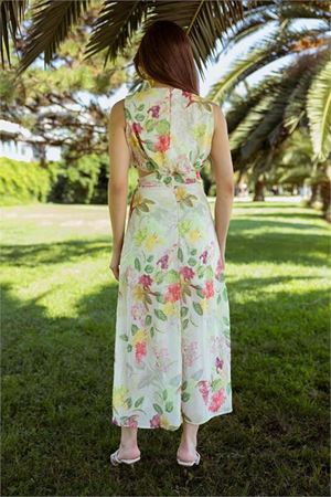 Neşeli butik kadın çiçek desenli yazlık elbise NBMY3788