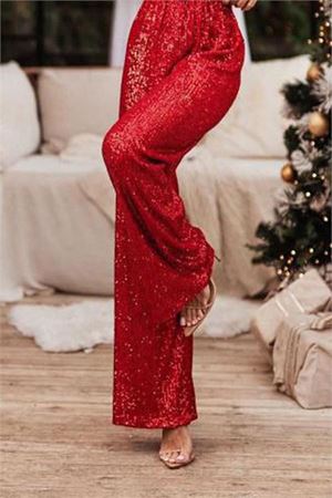Neşeli butik kadın kırmızı kemerli tasarım tulum NBEMP2350