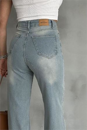 Neşeli butik kadın likralı palazzo kot pantolon NBR002