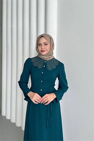 Neşeli butik kadın etekli bluz alt üst tesettür takım NMS060
