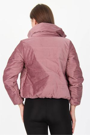 Neşeli Butik Kadın Yüksek Yaka Fermuar Detaylı Cepli Kışlık Kadife Mont NB7154