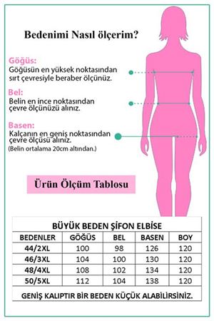 Neşeli butik kadın kruvaze yaka midi boy büyük beden şifon elbise NB80621