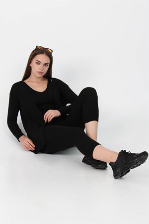 Neşeli Butik Kadın Yeni Sezon Üçlü Triko Takım NB7055