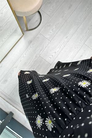 Neşeli butik kadın halter yaka astarlı maxi şifon elbise NBMY3242