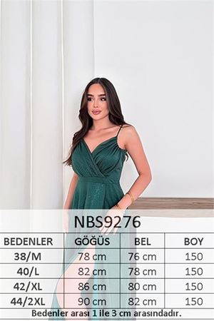 Neşeli butik kadın ayarlanabilir askılı yırtmaçlı tül abiye elbise RYS9276