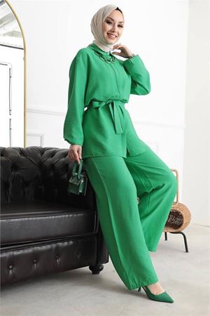 Neşeli butik kadın ayrobin tunik pantolon alt üst takım SMS041