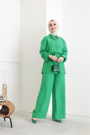 Neşeli butik kadın ayrobin tunik pantolon alt üst takım SMS041