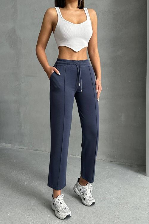 kadın likralı modal kumaş çımalı binici pantolon NBG064