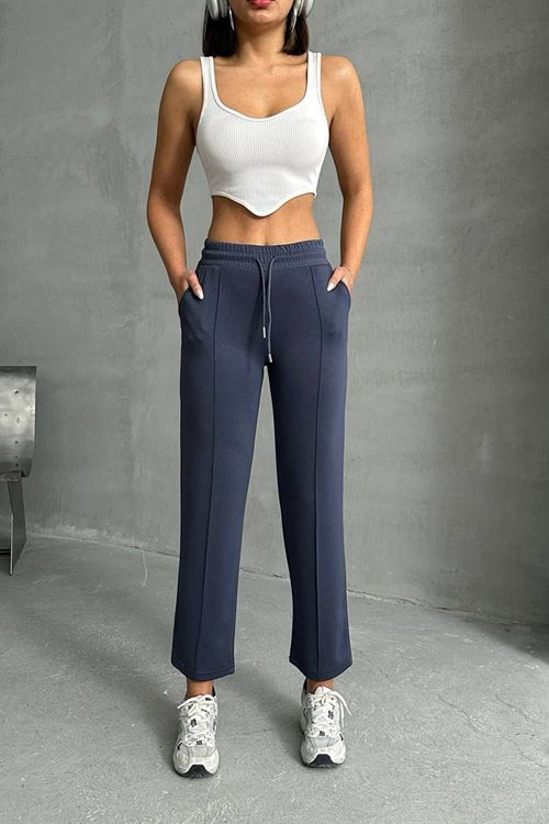 kadın likralı modal kumaş çımalı binici pantolon NBG064