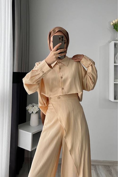 kadın tunik pantolon ikili tesettür takım NMS052