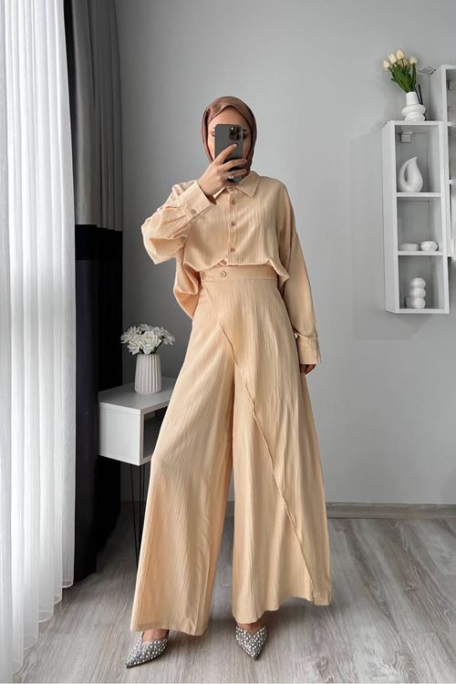 kadın tunik pantolon ikili tesettür takım NMS052