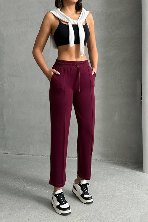 kadın likralı modal kumaş çımalı binici pantolon NBG064