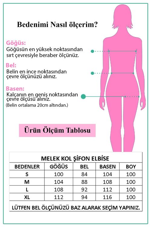 Kadın Kruvaze Yaka Bağlama Detaylı Yeni Sezon Şifon Elbise Nb8081