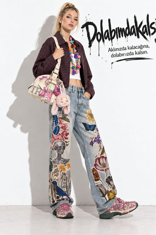Kadın Ekose Desenli Fermuarlı Bomber Crop Ceket EFL038