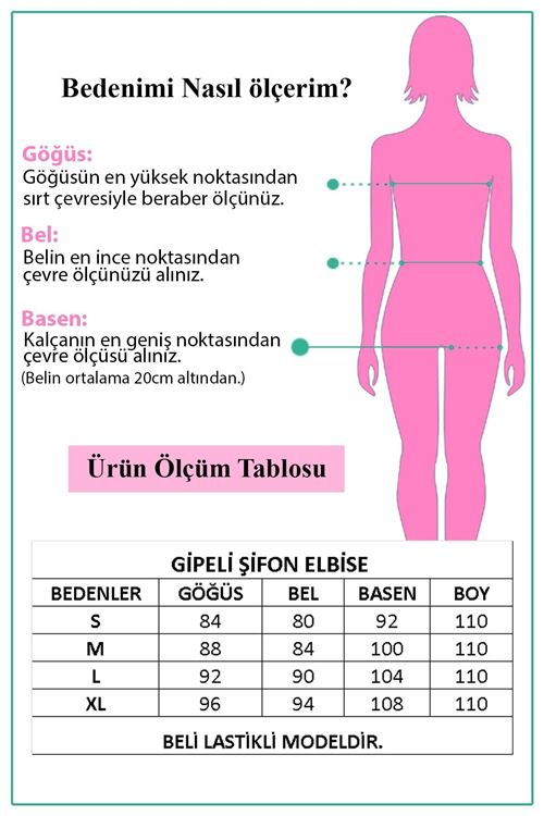 Kadıın Yeni Sezon Midi Boy Desenli Şifon Elbise Apcx06