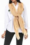 Neşeli butik kadın camel müslin kumaş şal pareo NBMHT02